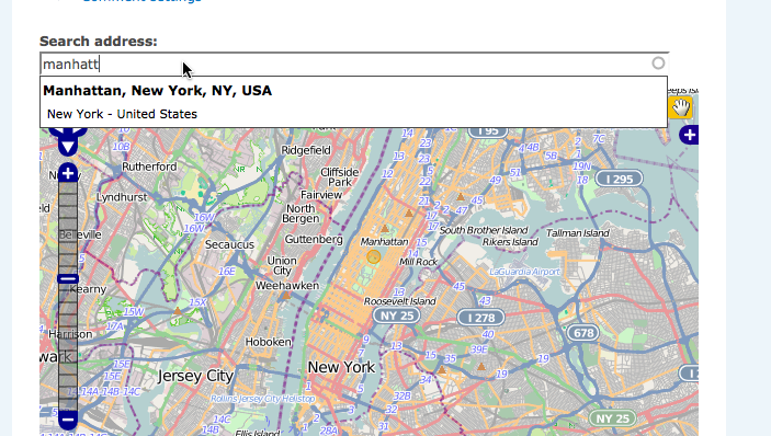 Use either an autocomplete textfield or a map to choose location