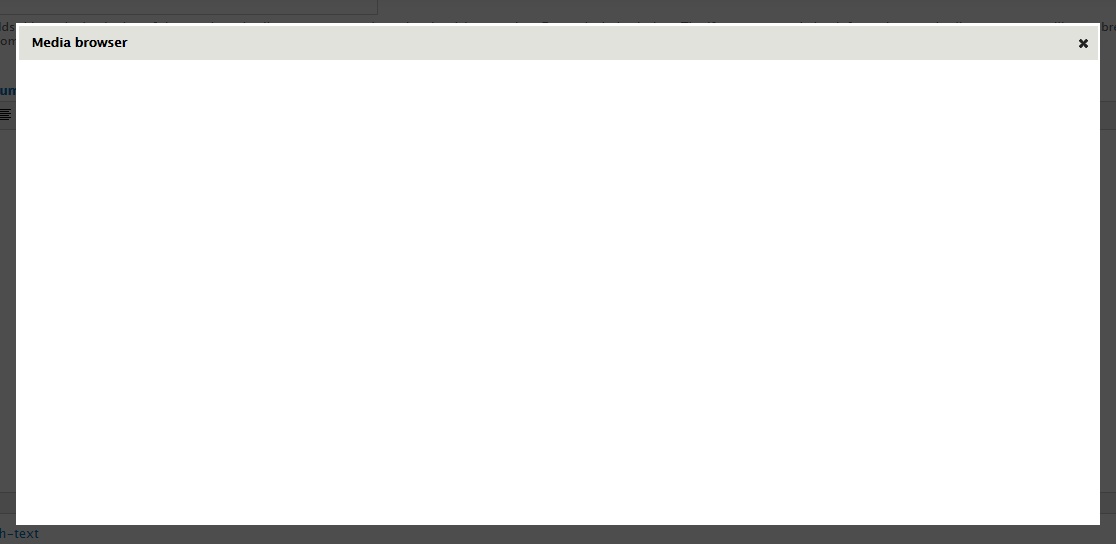 Blank Media Popup After Upgrade To 7 X 2 0 Or Later Drupal Org