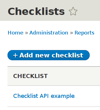 Add a new custom checklist