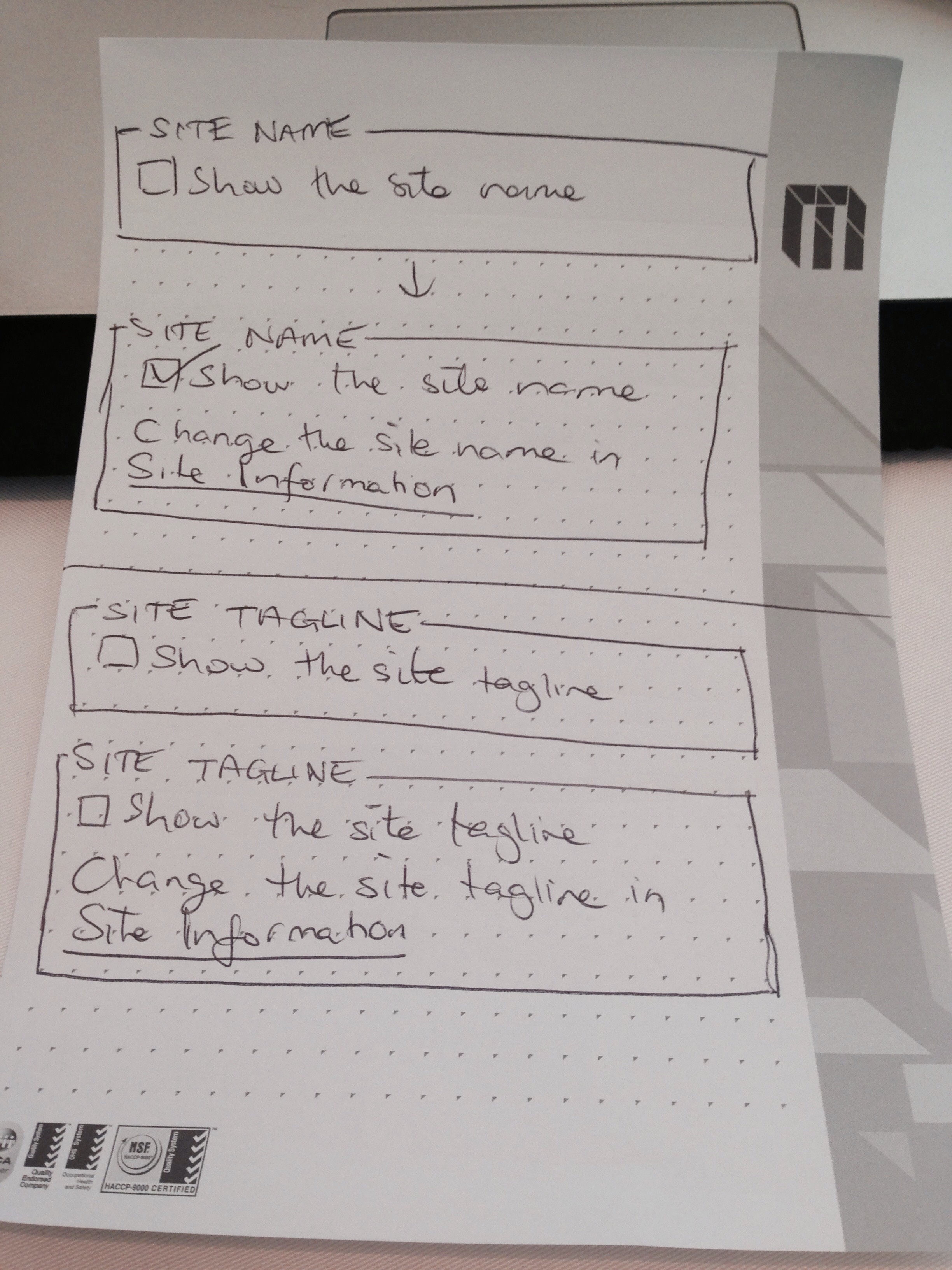 example wireframe sketch from Drupal South