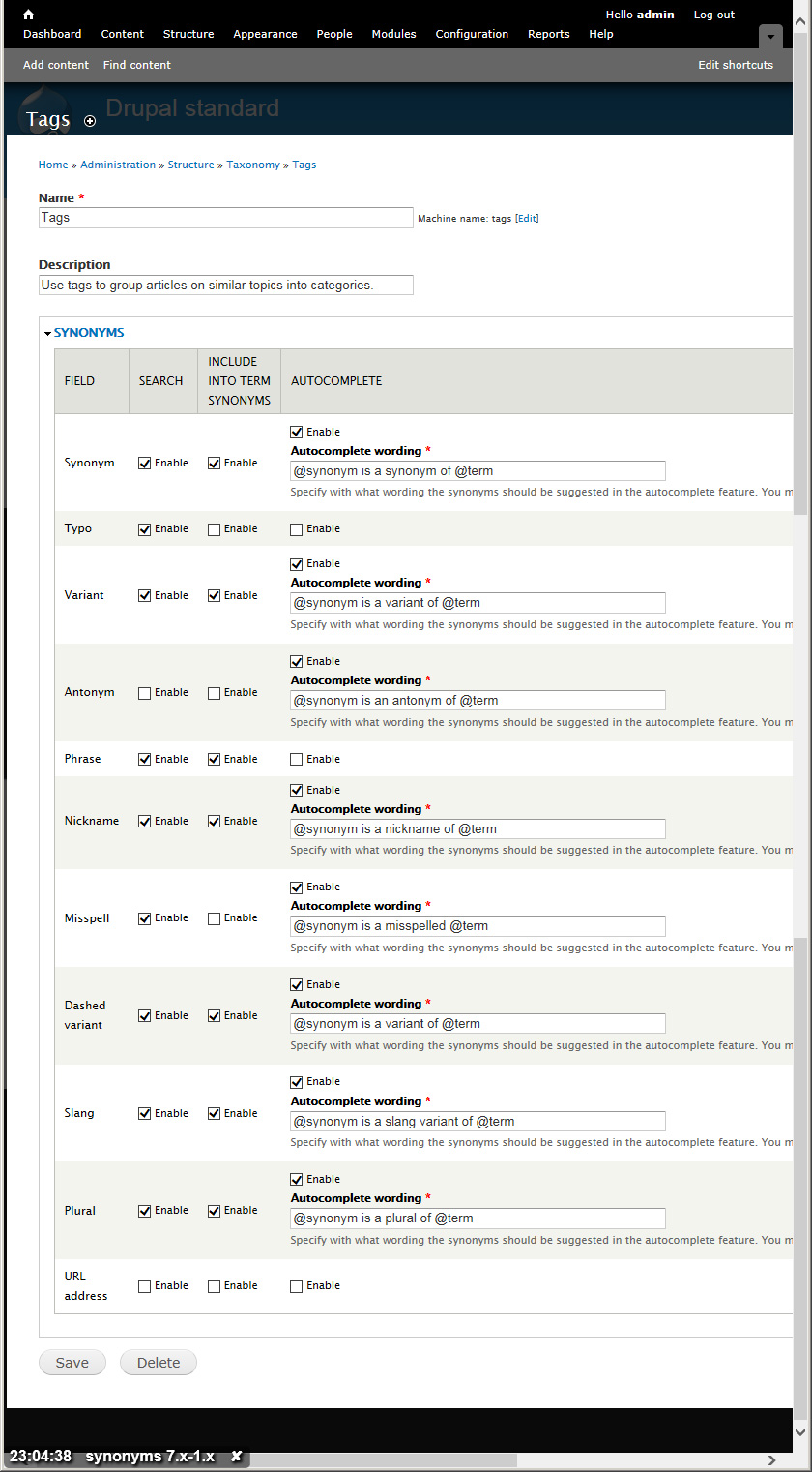 Term Variants Support 2374347 Drupal Org