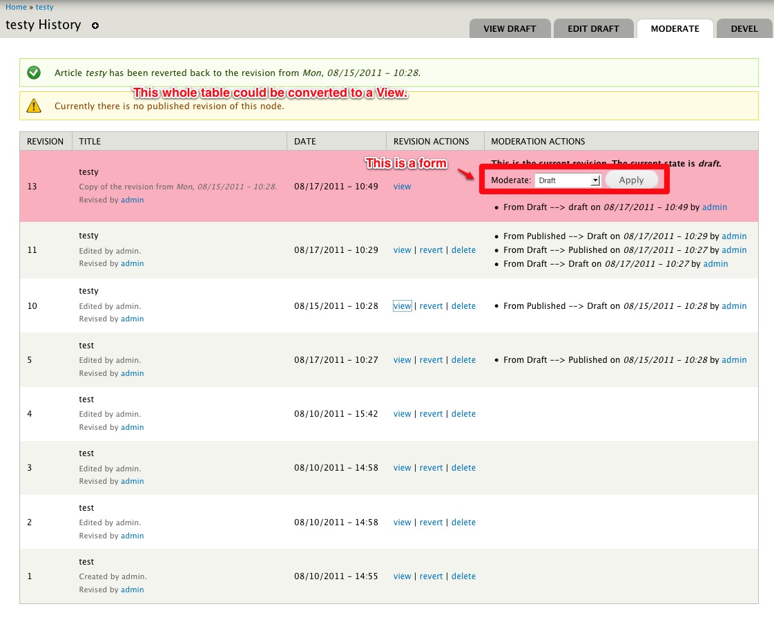 Incorporate Diff To Compare Revisions 107 Drupal Org