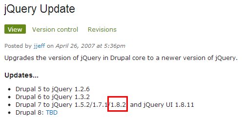 jQuery 1.8 with jQuery Update