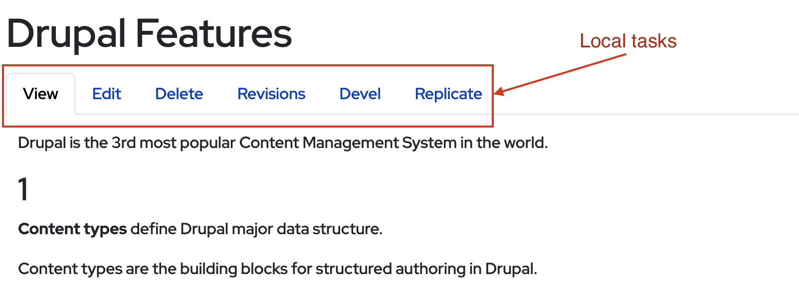 Local tasks on login page