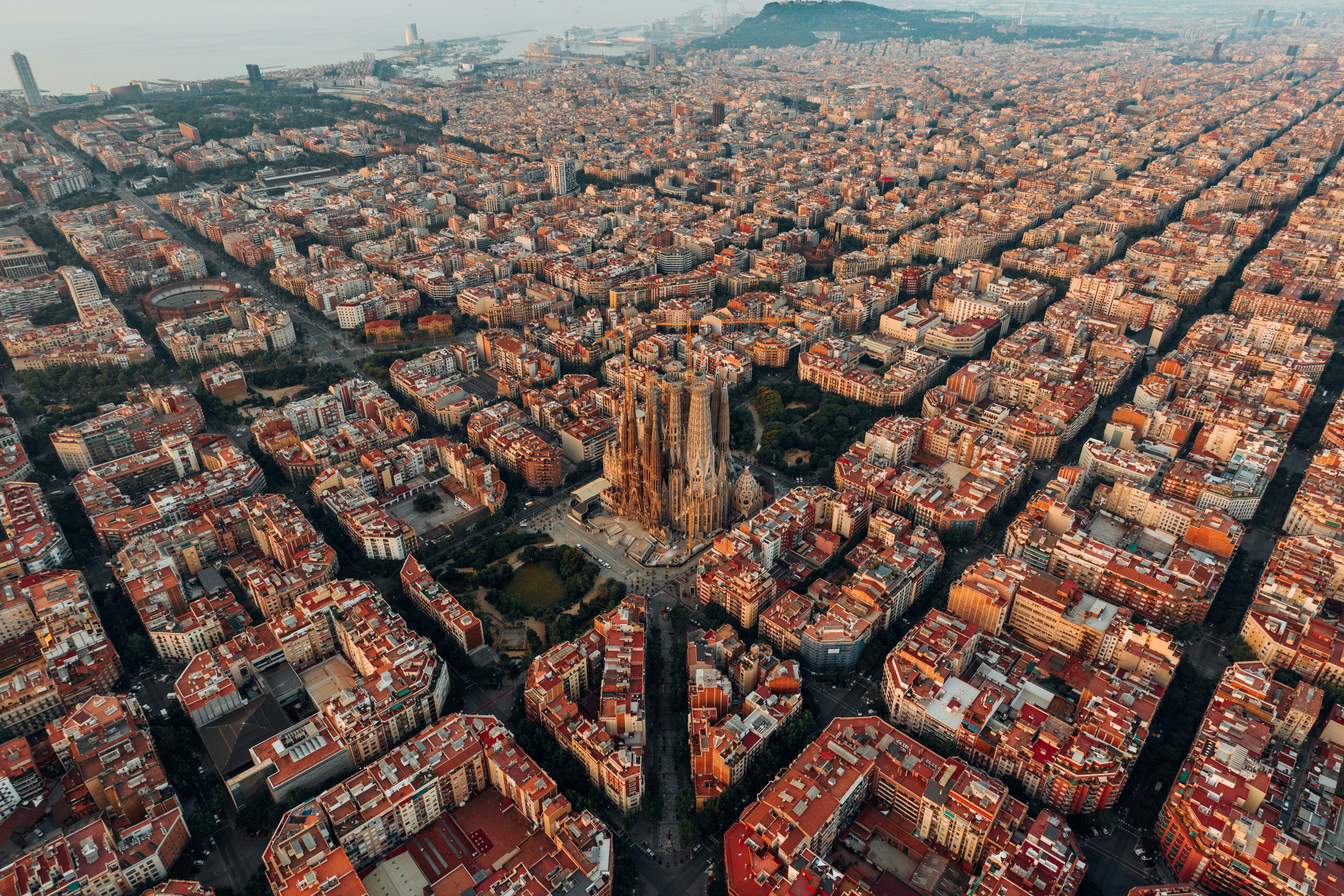 Aerial photo of Barcelona