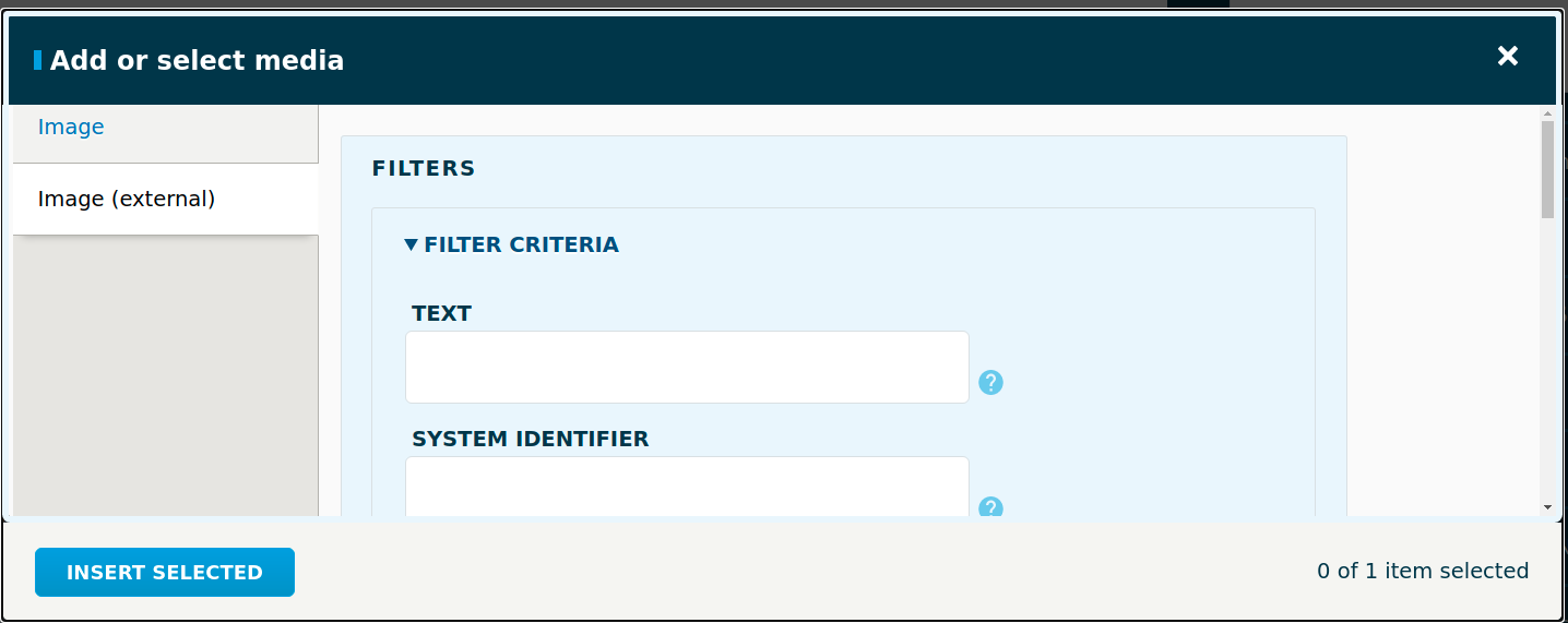 screenshot Module used with Media Library