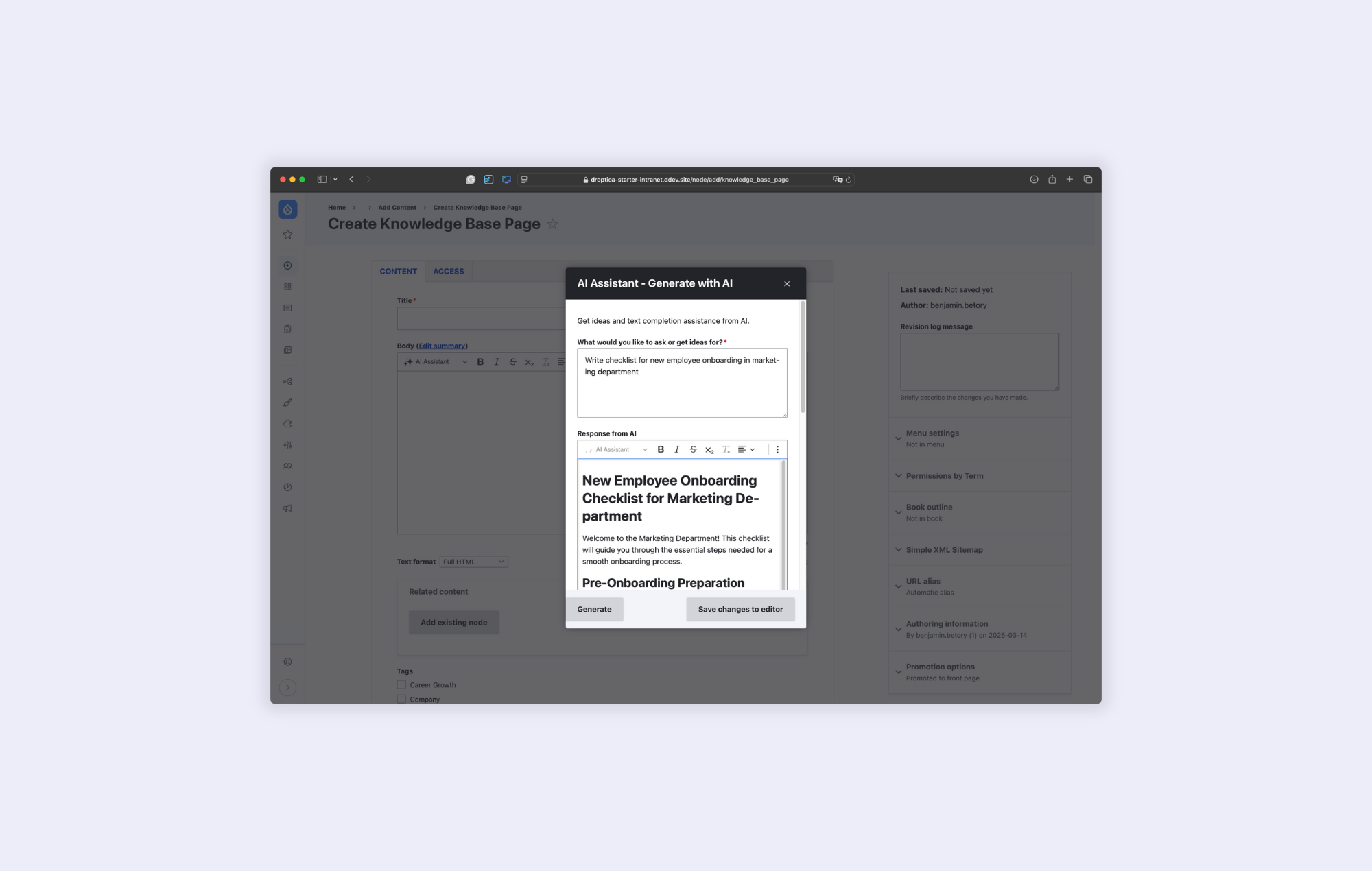 Open Intranet AI Assistant