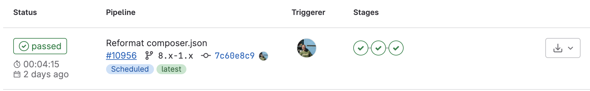 Summary of successful pipeline