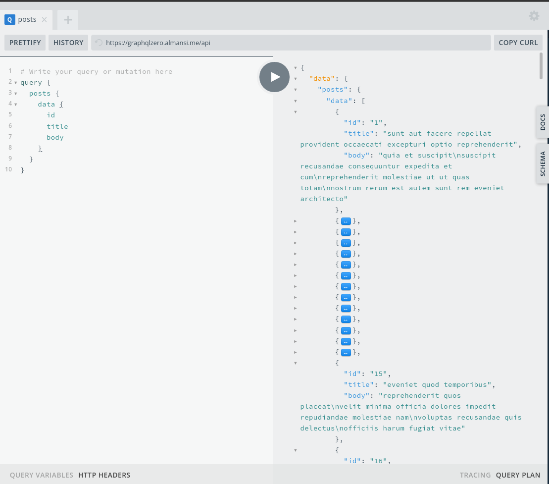 GraphQL Zero