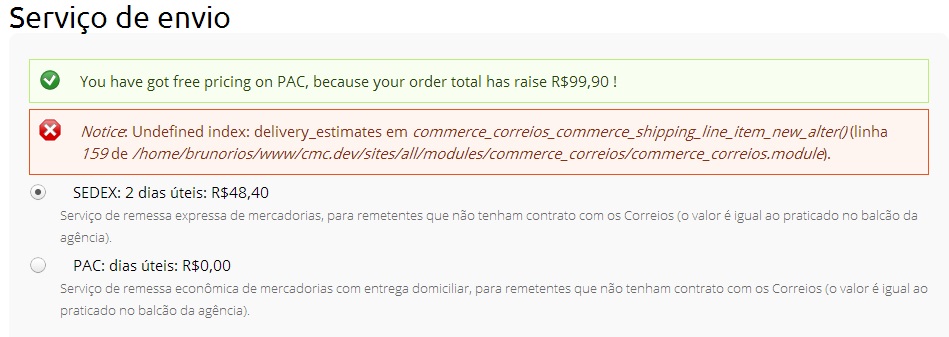delivery estimates problem