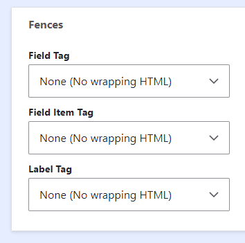 Fences - Semantic field markup and classes