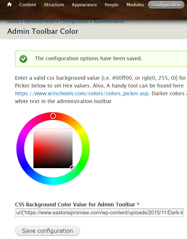 Administration Toolbar Color Changer 