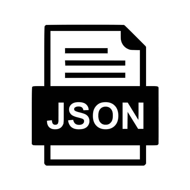JSON File Format Icon. JSON extension filled icon. 15426473 Vector Art at  Vecteezy