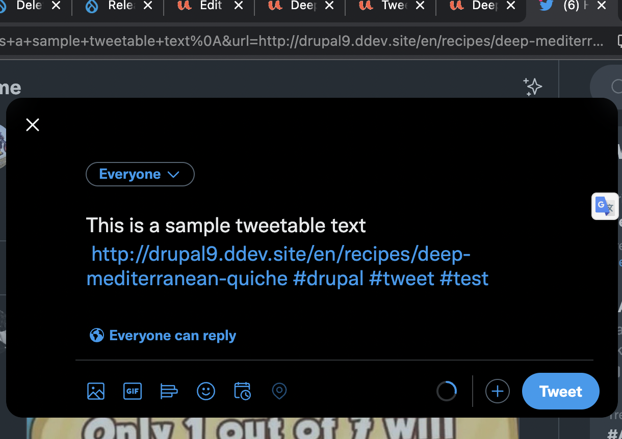 tweetable text