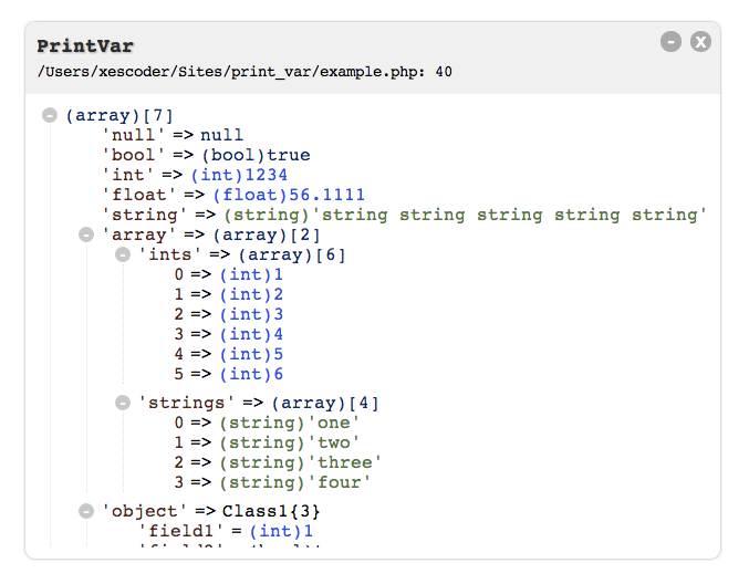 Var_Dump (<переменная>);. Var_Dump Print_r. Var_Dump(array_fill(0, 10, 'x'));. Print_r var_Dump var_Export.