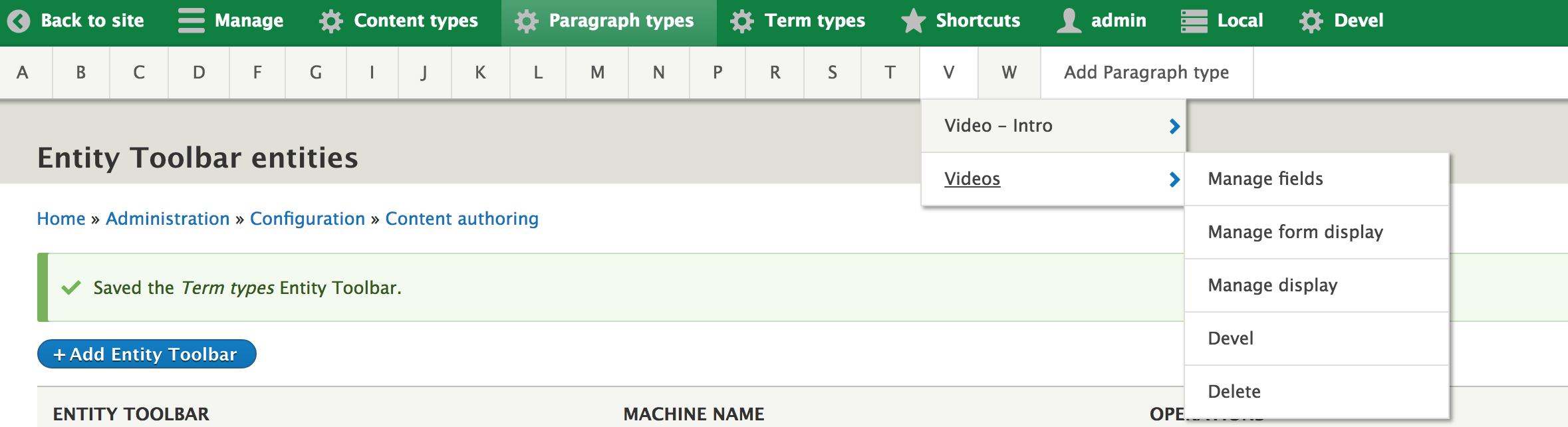 Keeps your 'Manage Fields' links handy.