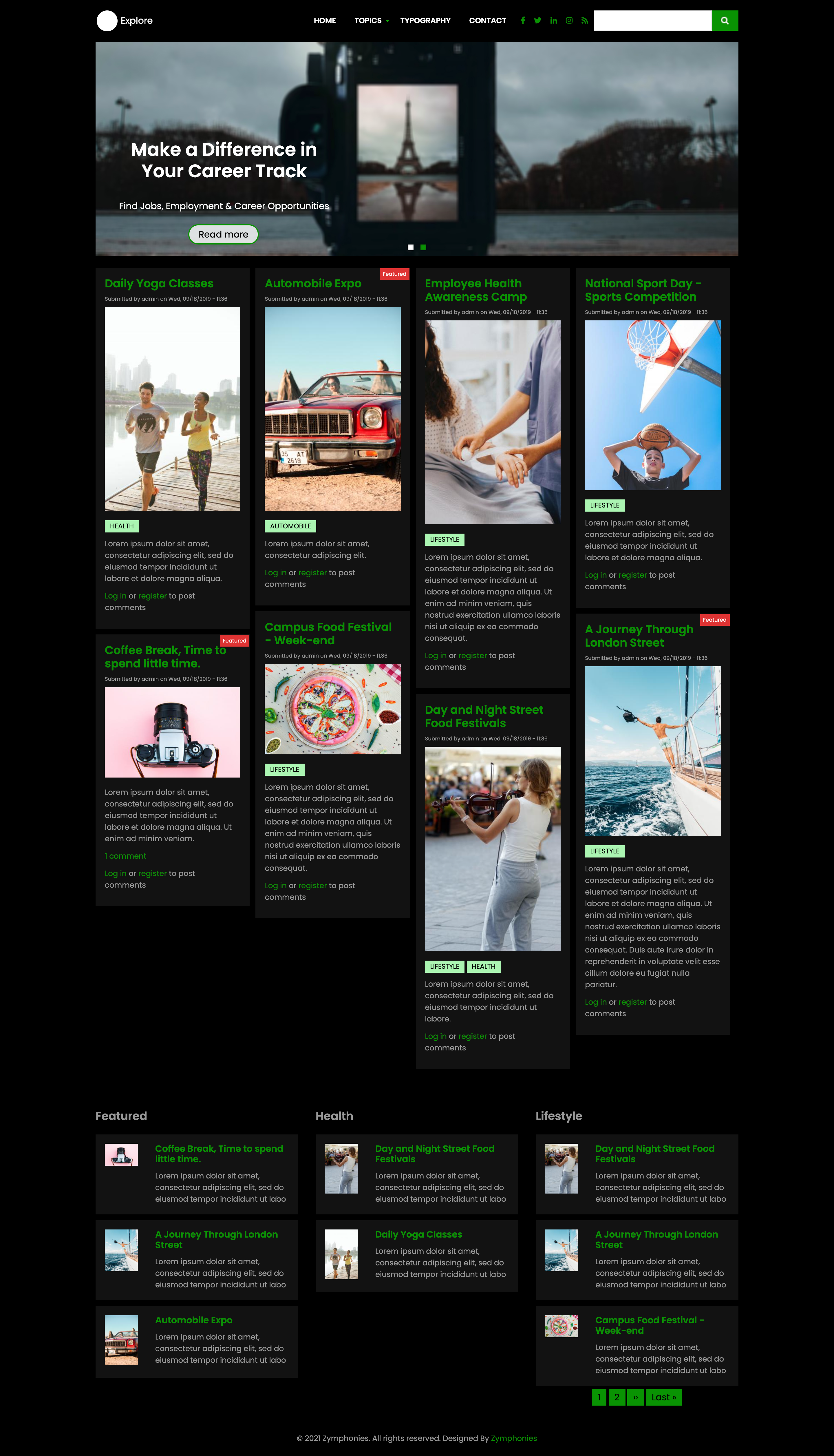 Explore custom website themes —