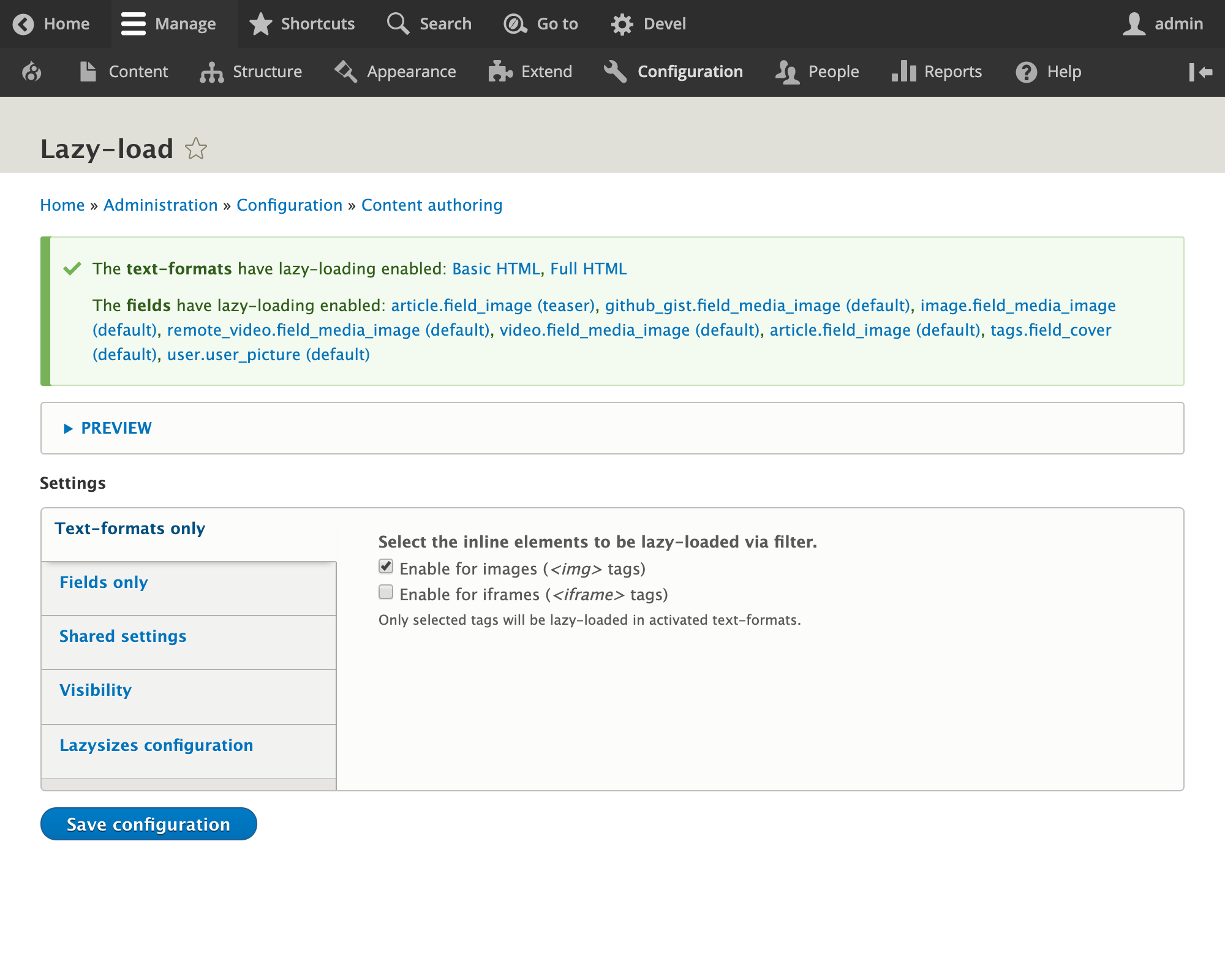 Lazy-load | Drupal.org