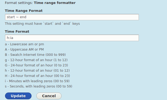 Datetime field. NC Formatter Клио-софт. Time range. Drupal 10. Time range Control.