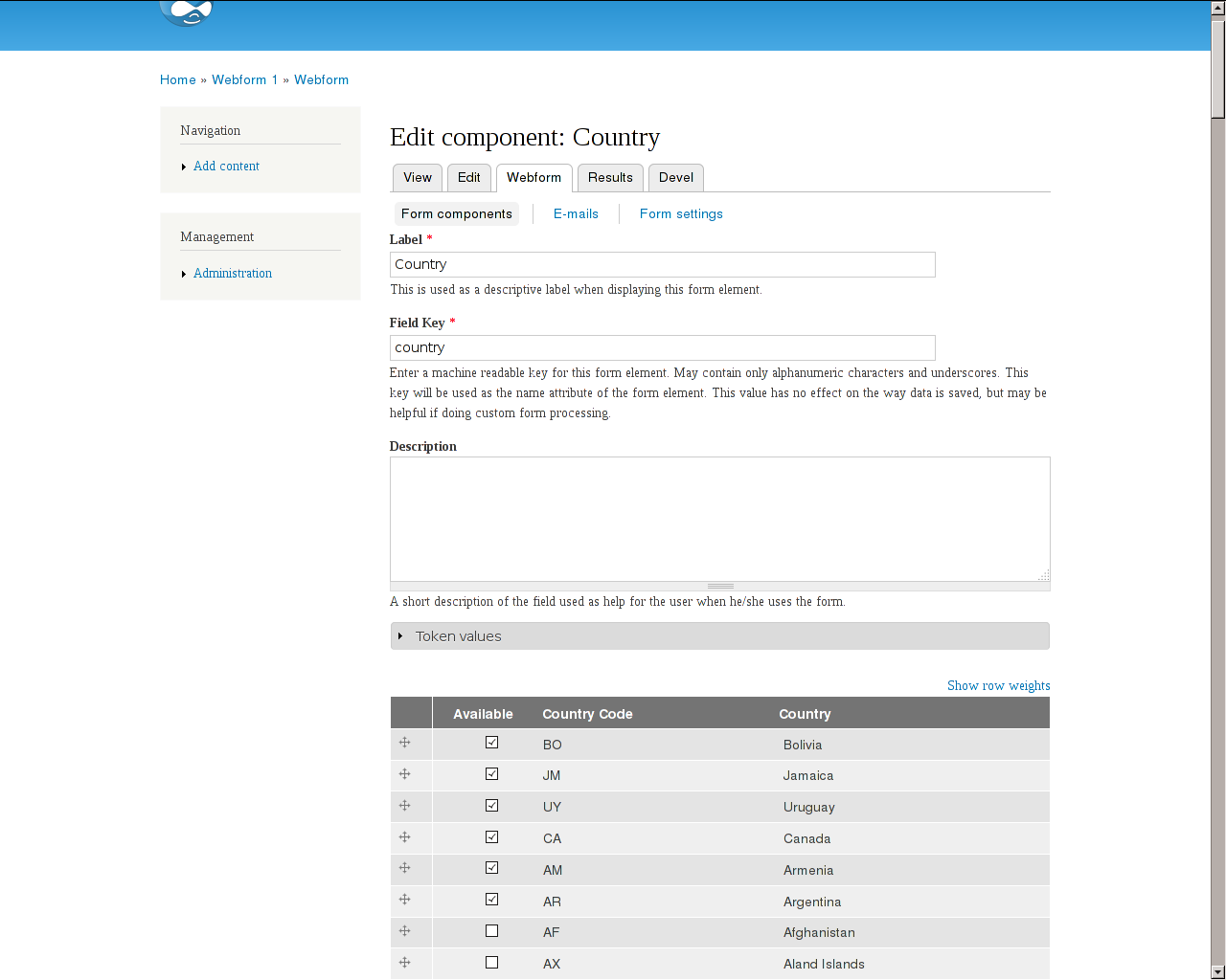 Form token. Webform Drupal 8 адаптивная форма. Нету webforms.