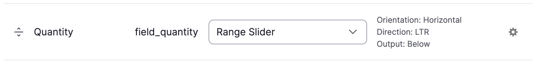 Range slider Field widget