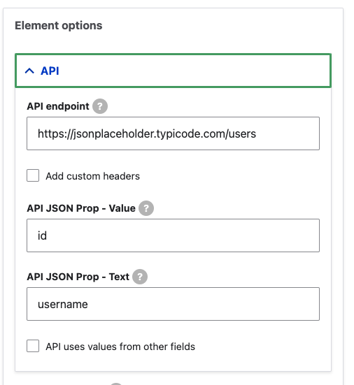 Remote settings example