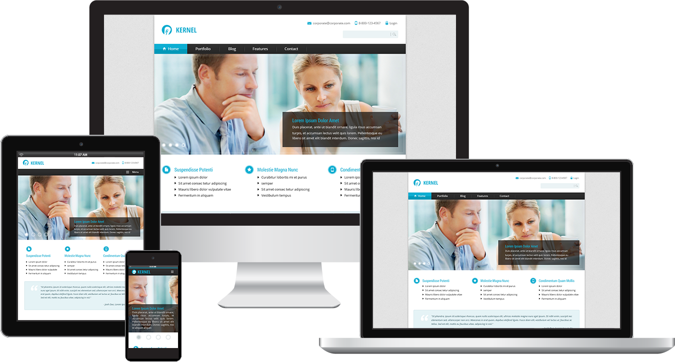 Clean corporate theme responsive