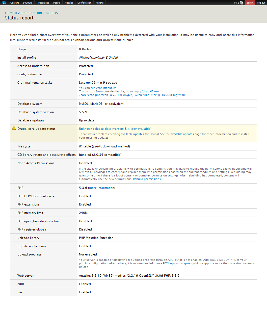 Redesign the status report page [#665790] | Drupal.org