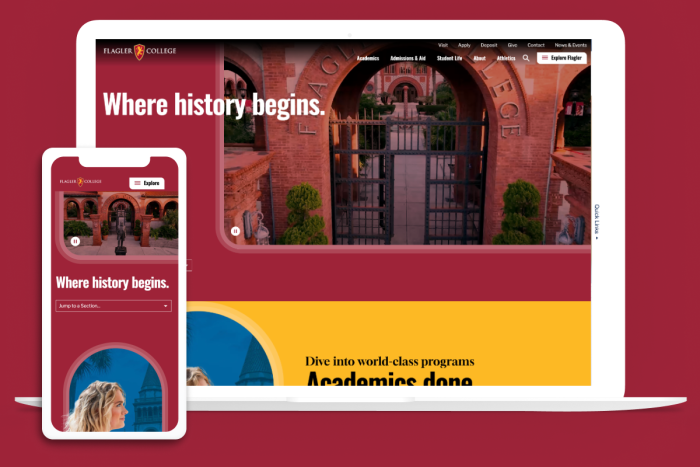 Flagler College on multiple devices