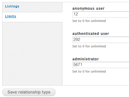 User Relationship Limits | Drupal.org