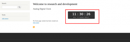 html5 24 hour digital clock widget