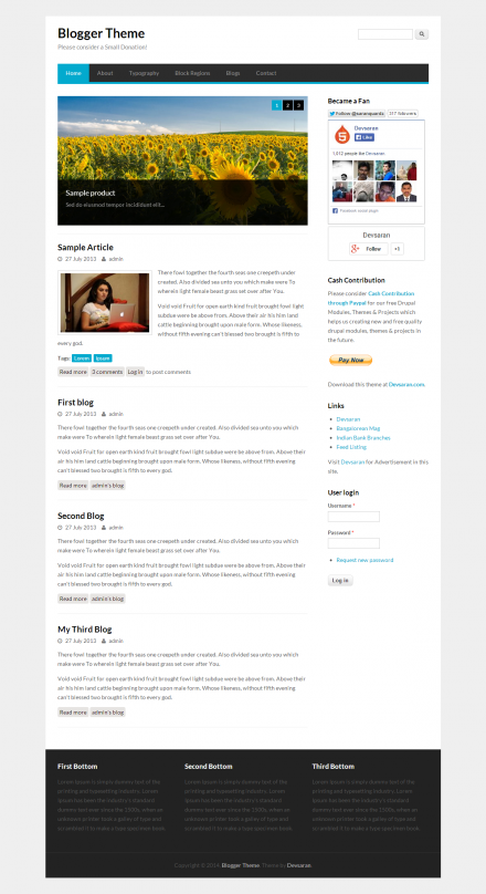 Blogger theme | Drupal.org