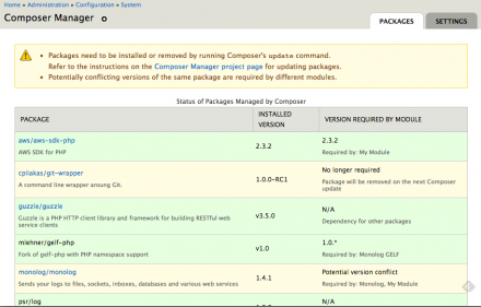 drupal composer update