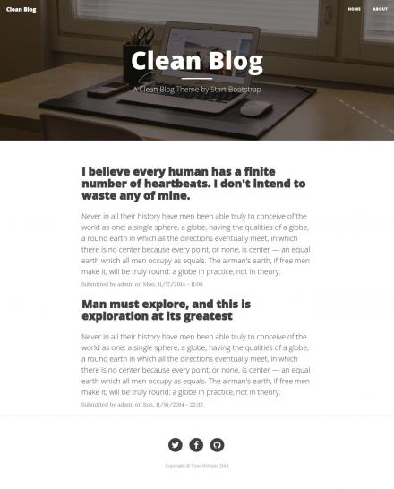 Bootstrap Clean Blog | Drupal.org