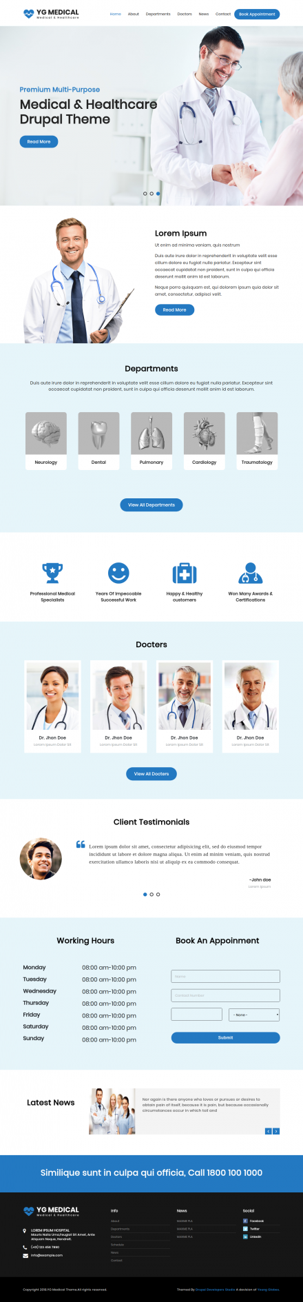 YG Medical - Healthcare | Bootstrap based Drupal 10 theme | Drupal.org