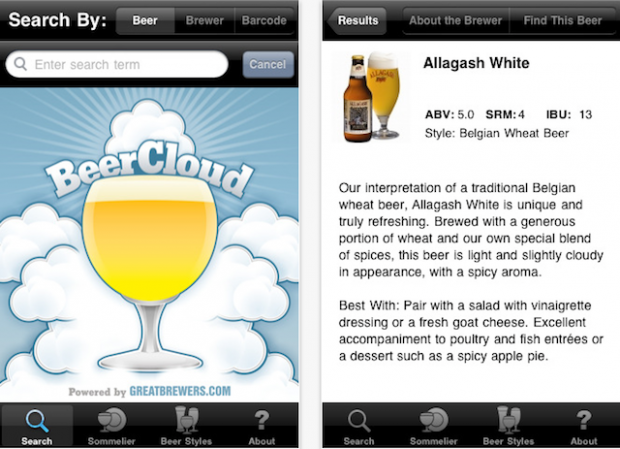 BeerCloud on iPhone BeerCloud on iPhone