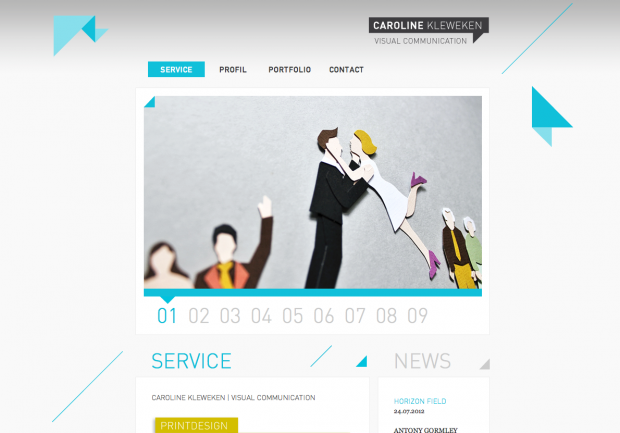 Landing page of caroline-kleweken.com