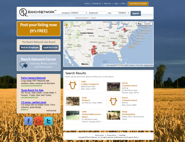 Ranch Network cattle search