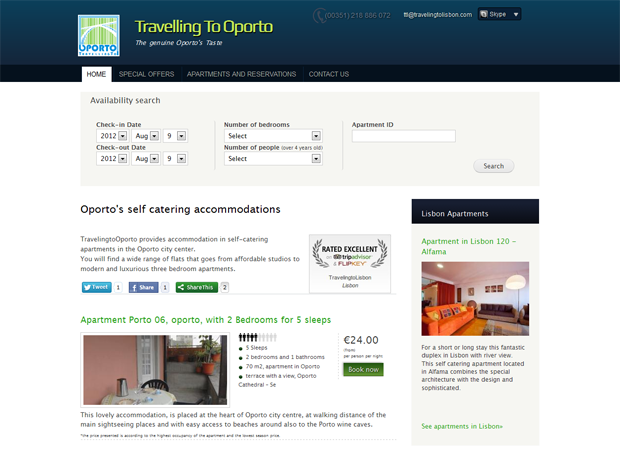 Travelling to Oporto apartment list