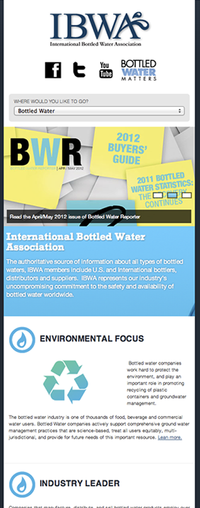 Bottled Water Mobile site