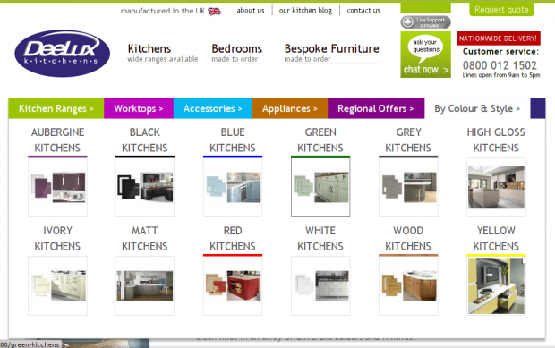 Deelux Kitchens Mega Menu Deelux Kitchens Mega Menu