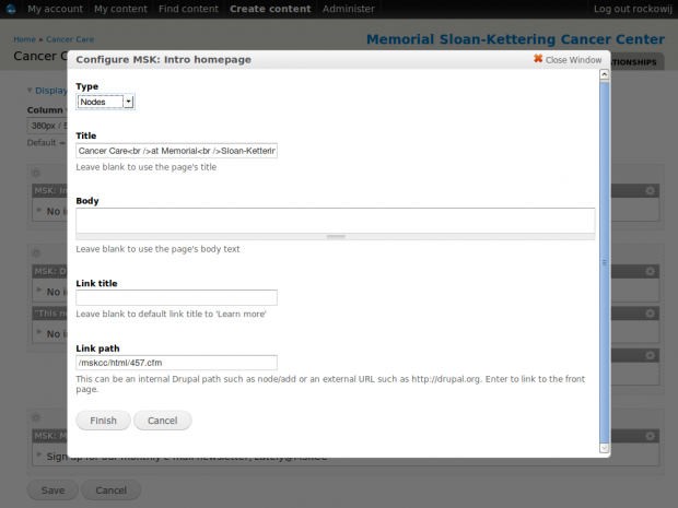Example of MSK Panels Content Type Example of MSK Panels Content Type