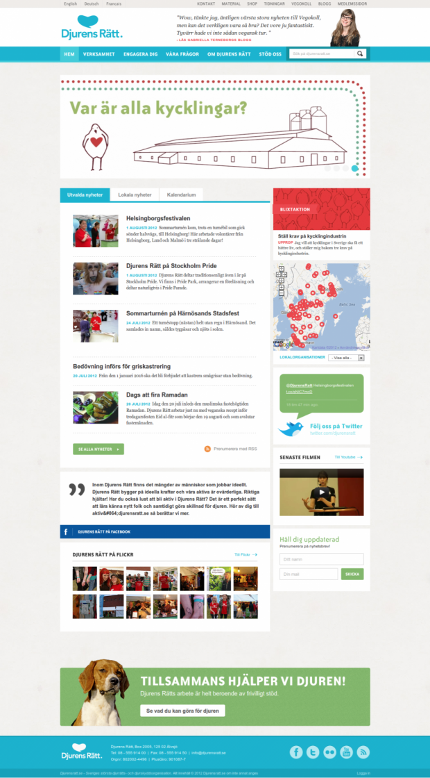 Front page of Djurensratt.se