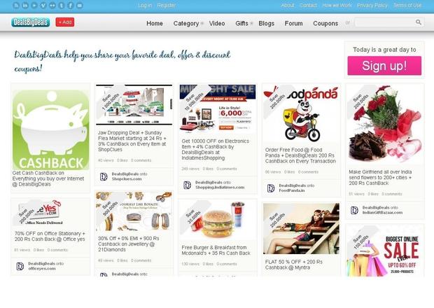 DealsBigDeals Front Page