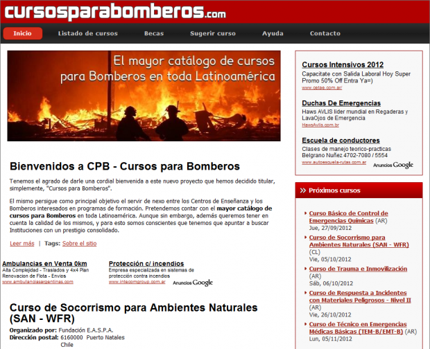 Inicio | Cursos para Bomberos