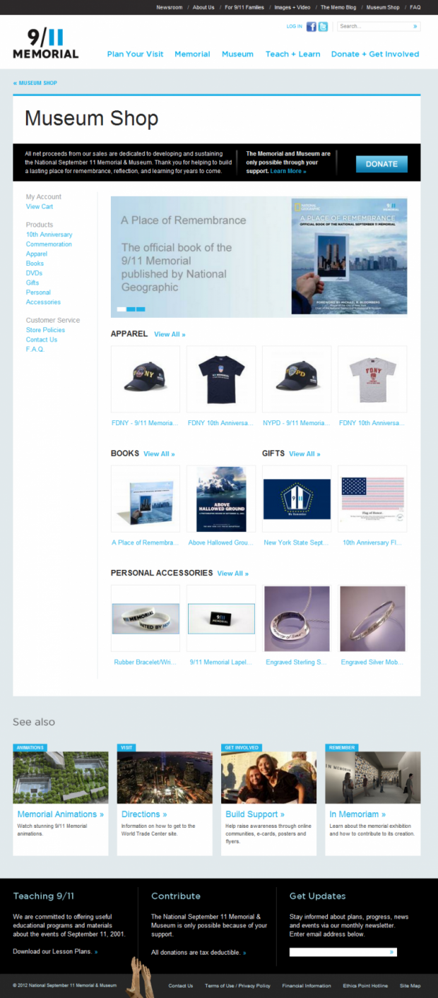 9/11 Memorial Shop 9/11 Memorial Shop