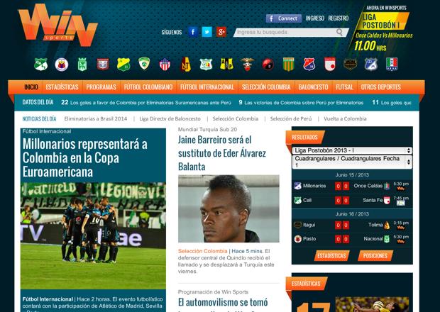 WinSports.co Home Page
