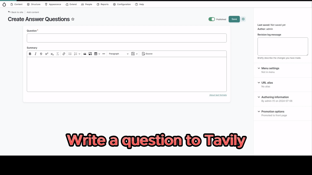 Tavily in use