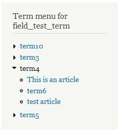 term menus block