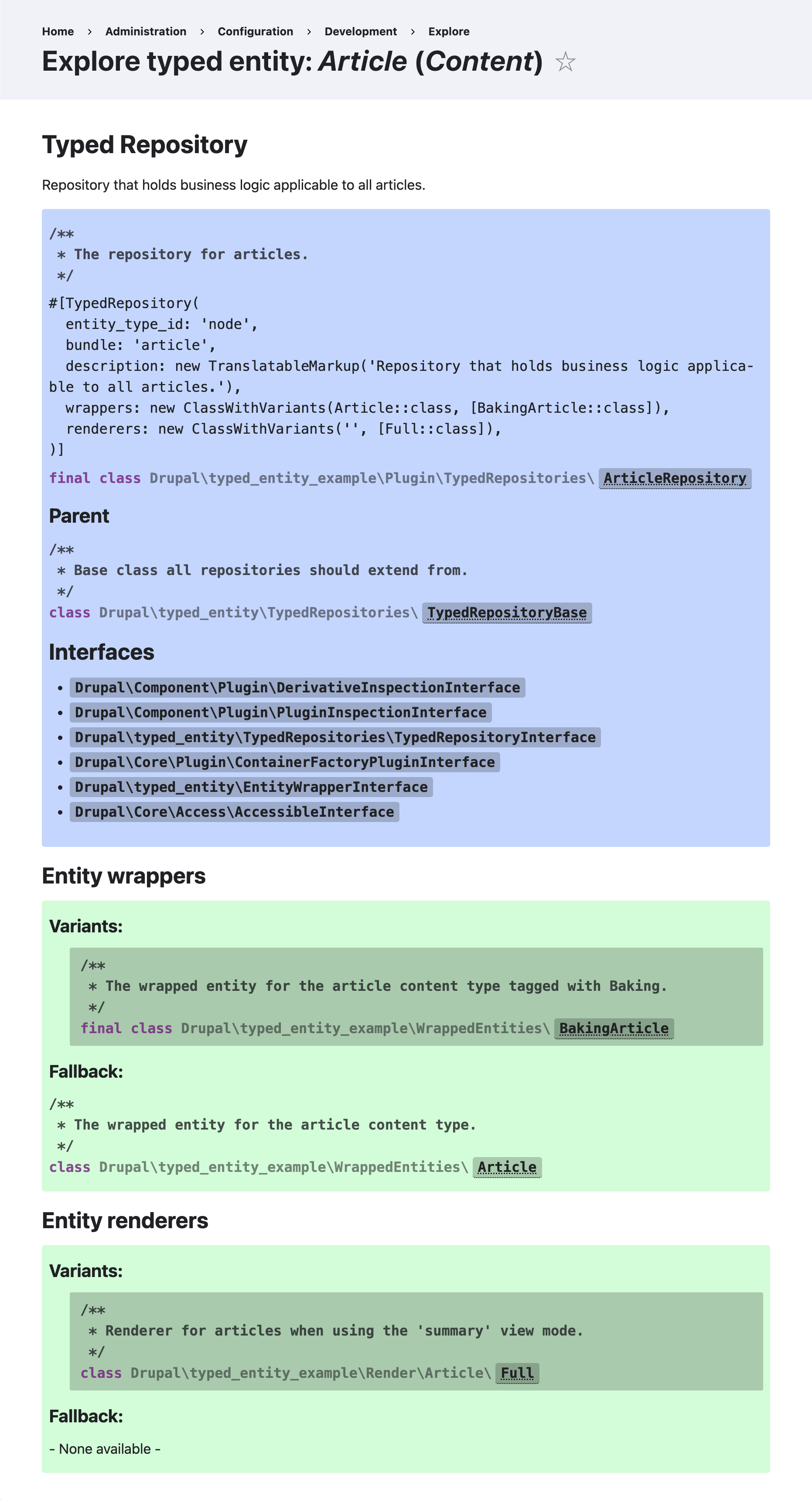 Typed Entity UI